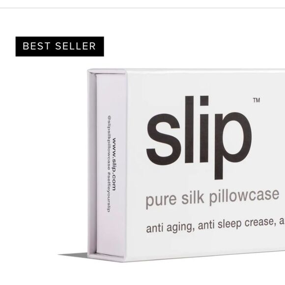 Slip Queen Silk Pillow Cases in Box Queen  Pillow Case with Zipper White - Picture 2 of 7